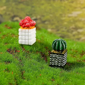 1/12 Lėlių Modeliavimas Kaktusas Sultingi Vazoninių Augalų Mini Ornamentu Modelis Žaislai, Lėlės Namas Namo Microlandscape Papuošalai