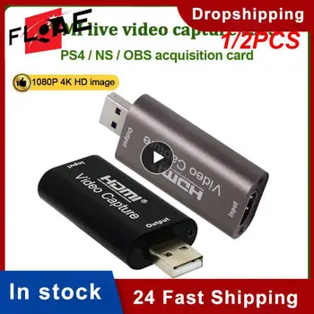 1/2VNT Audio Video Capture Card 4K 1080P HDMI-USB 3.0 Įrašyti į DSLR Kamera Veiksmų Cam Žaidimų Transliacijos