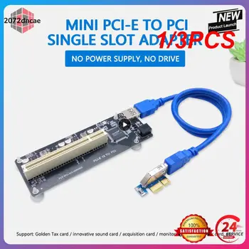 1/3PCS PCI-E PCI Express X1 PCI Riser Card Autobusų Kortelės Aukšto Efektyvumo Adapteris Keitiklis USB 3.0 Kabelis KOMPIUTERIO ASM1083