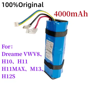 100%Originalus 4000mAh už Dreame VWV8, H10, H11, H11MAX, M13, H12S grindų dujų praplovimo įkrovimo baterija (akumuliatorius Pakeisti priedus
