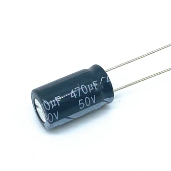 10VNT Higt kokybės 50V470UF 10*17mm 470UF 50V 10*17 Elektrolitinius kondensatorius