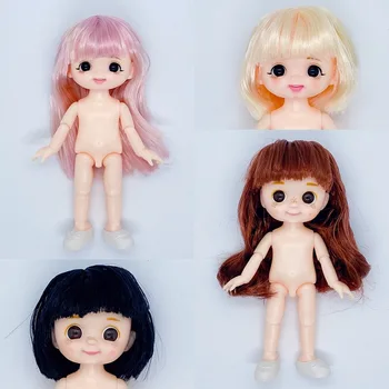 17cm Lėlės 1/8 BJD Doll Spalvotų Plaukų Cute Lėlės Jungtinio Kilnojamojo Lėlės Vaikų Mergaičių Lėlės Žaislą Dovanų