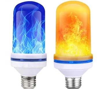 2019 apdailos E27 LED E26 Liepsnos Poveikis Lemputės, LED Mirgėjimas Liepsnos Lempos, ugnies žibintai LED lempos brūkštelėdami