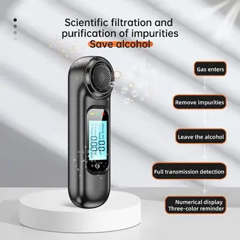 2023 Ne-Susisiekite su Didelio Tikslumo Alkoholio Testeris, Skaitmeninis LCD Ekranas USB Įkrovimo Kvėpavimas Alkoholio Testeriai Breathalyzer Analizatorius