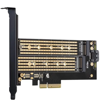 2X JEYI SK6 M. 2 Nvme SSD NGFF, KAD PCIE X4 Adapteris M Mygtukas B Mygtukas Dual Interface Card Bendradarbiavimą PCI Express 3.0 X4 2230-22110