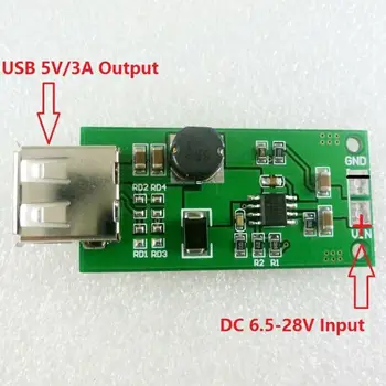 3A Didelio galingumo USB Striukė Įkroviklis 6.5-28V Su 5V Dc-Dc Konverteris Telefono ragelyje