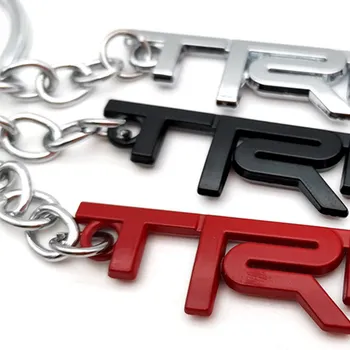 3D Metalo TRD Logotipas Keychain paketų prižiūrėtojų raktinę Automobilio Raktų Pakabukų Laikiklis Toyota Corolla Rav4 