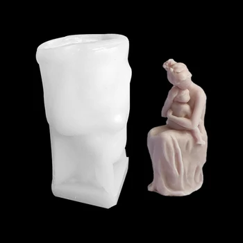 3D Motinos Silikono Formos Gyvenimo Etape Dizaino Dervos Tinkas Lašas Klijų Aromatizuoti Žvakės Motina Atostogų Dovanų Stalo Apdailos