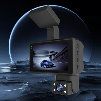 3in IPS Ekranas, Automobilių Kameros Parama 32GB TF Kortelę HD 1080P vaizdo Kameros prietaisų Skydelio 150MAH Polimero Llithium Baterija skirta Sunkvežimių ir Autobusų RV Automobilių
