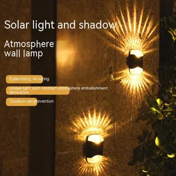 4PCS LED Saulės Žibintas Lauko Sienos Sodo, Aplinkos Šviesos Apšvietimo Apdaila Energijos Taupymo Naktį Žibintai Vandeniui Kieme Silar Lempos