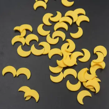 50g/Daug Geltonas Mėnulis Skiltelės Polimero Molis Star Minkštas Keramikos Žaislų Apdaila 