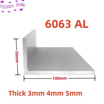 50x100mm serijos stačiu Kampu aliuminio,L-formos aliuminio lydinio,6063 AL Aliuminio apvadu trikampis profilis 