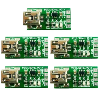 5VNT/1PCS MINI USB Li-ion Li-Po Ličio Baterija 3.7 V 4.2 V Kroviklio Modulis