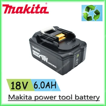 6.0 Ah 18V Makita BL1830 Originalus 6000mAh BL1815 BL1860 BL1840 194205-3 Li-IonBattery Keičiamų Įrankio Baterija