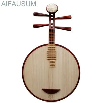 64cm Pradedantiesiems Afrikos Padauk Yueqin 3-styga Kinijos liutnia Pipa Yue čin Liaudies muzikos instrumentas