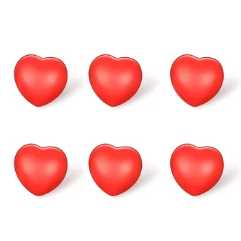 6Pcs 1.5 colių Raudona Širdis Streso Kamuoliukus Valentino Diena Širdies Shapeds Putų Įtempių Kamuolys Mokyklos Karnavalas Atlygį
