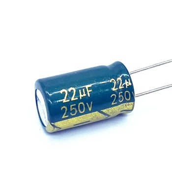 6Pcs/daug Aukšto dažnio žemo impedanso 250V 22Uf aliuminio elektrolitinių kondensatorių dydis 10*17 22Uf 20%