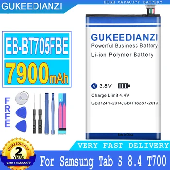 7900mAh GUKEEDIANZI Battery EB-BT705FBE Samsung GALAXY Tab S 8.4 SM-T700 T701 T705 Didelės Galios Bateria