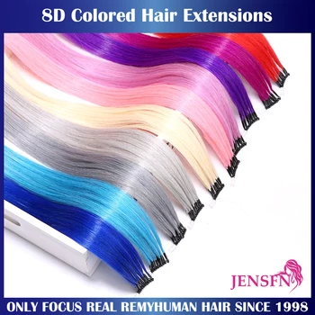 8D Natūralių Plaukų priauginimas Žmogaus Plaukų 10vnt 0,5 g/s Micro Žiedas 18Inch Micro Link Plaukų Linijos Pratęsimo Moterims, įvairių spalvų