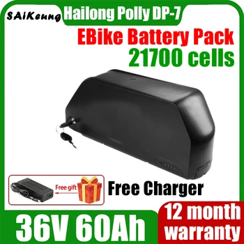 Accu Akku 36V 25/30/40/50/60ah21700 Elektrische Batterij E-bike Batterij Hailong Polly Downtube Bafang Batterij Voor 250W-1500W