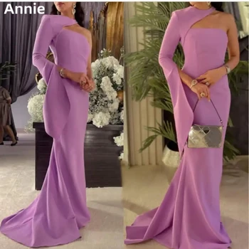 Annie Slidinėti Vienos Pečių Rankovės Prom Dresses Violetinė Mop Vestidos De Fiesta Elegantes Para Mujer 2023Elegant Ladyفساتين السهرة