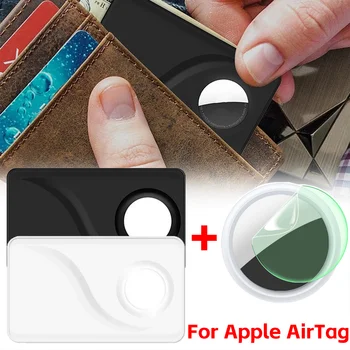 Anti-pamesta Piniginė Tracker Kortelės skyrelio Dangtelis Apple AirTag GPS Locator atsparus smūgiams, Anti-Scratch Apsaugos nuo Kritimo Korpuso Dangtelis Airtag