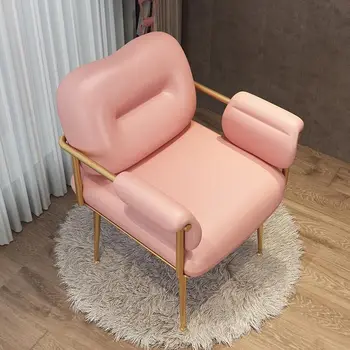 Aukso Metalo Kėdės Porankiai Arka Parama Patogus Prabangi Kėdė Mobiliojo Dizaineris Articulos Para El Hogar Kambarį Priedai
