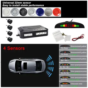 Auto Parktronic LED Parkavimo Jutikliai Rinkinys Atvirkštinio Radarų stebėjimo Sistemos, Automobilių Signalizacijos