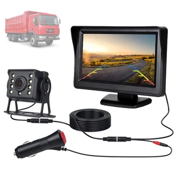 Automobilio Galinio vaizdo Kamera su Stebi Sunkvežimio Transporto priemonių Stovėjimo 4.3