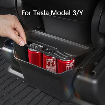 Automobilių Galinis Laikymo Dėžutė Tesla Model 3/Y ABS Auto Galinės Sėdynės talpinimo Organizatorius Dėžės Vidų Sukrovimas Valymas Priedai