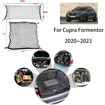 Automobilių Juodosios Kamieno Net Cupra Formentor 2023 Priedai 2020 2021 2022 Bagažo Saugojimo Krepšys Krovinių Organizatorius Nailono Elastinga Akių
