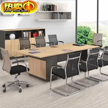 Biuro baldai, konferencijų stalo dydis paprastas, modernus, stačiakampio mokymo stalo derybų stalai ir kėdės
