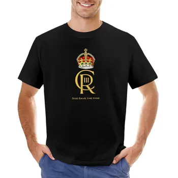 Charles III Royal Cypher, Karalius Karolis III, Charles Rex T-Shirt vasaros top marškinėliai grafinis tees t marškinėliai vyrams pack