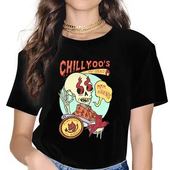 Chillyoo Klasikinis Moterys T Shirts Meksikos Kaukolė Santa Muerte Juokingi Marškinėliai, trumpomis Rankovėmis, O ant Kaklo Marškinėliai Spausdinami Viršūnės
