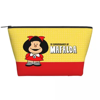 Custom Kawaii Mafalda Kelionės Kosmetikos Krepšys Moterims Animacinių filmų Makiažas, tualetinių reikmenų Organizatorius Lady Grožio Saugojimo Dopp Rinkinys