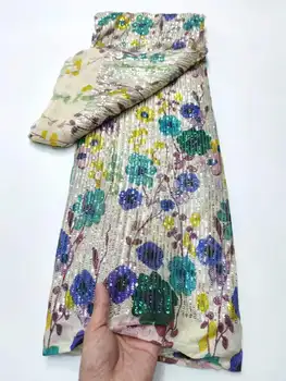 Didmeninė Afrikos Audinio 2023 Vėliau kaip spalvingas Indijos sari audinys, Aukštos kokybės tiulio spausdinti 3D China nėrinių audinio vestuvinė suknelė