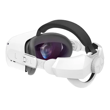 Elite Dirželis Oculus Quest 2 Galvos Dirželio Pakeitimo Reguliuojamas Lankelis Komfortą VR PU Odos Galvos Trinkelėmis Balta