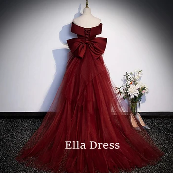 Ella bordo seksualus, elegantiškas suknelė moterų naujos vientisos spalvos nėrinių lankas ilgas vamzdis viršuje slidinėti sijonas plonas mados moteriški drabužiai