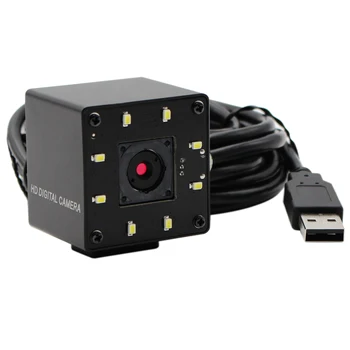 ELP 5MP Naktinio Matymo Kamera, Aukštos Raiškos CMOS OV5640 Mini automatinio Fokusavimo USB Kamera su Balta, šviesos Diodai
