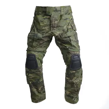 EMERSONGEAR Kovoti Kelnes Karinės Medžioklės Tactical Kelnes su antkeliais Multicam Tropic Airsoft Taktinis Dažasvydis Kelnės