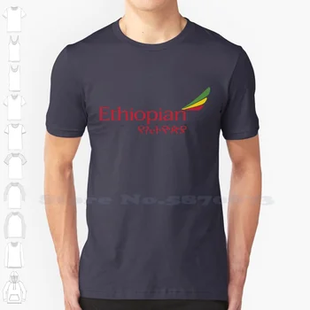 Etiopijos Oro Linijų Logotipo, Prekės Ženklo Logotipą 2023 Streetwear Marškinėliai Aukščiausios Kokybės Grafinis Tees