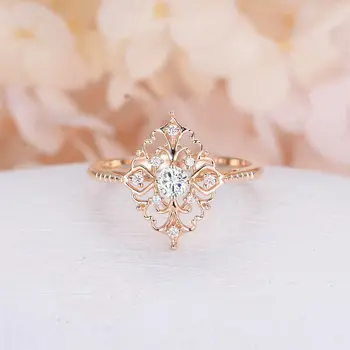 Europos ir Amerikos tarpvalstybinių tiekimo didmeninė 18k auksu deimantų dygliuotos gėlių vestuvių žiedas