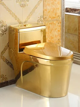Europos stiliaus aukso tualeto kūrybos tualetas super sukasi spalva dezodorantas vandens taupymo baro tualete