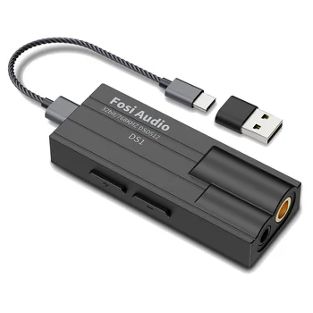 Fosi Garso DS Mini Audio Ausinių Stiprintuvą, Adapteris Palaiko 32Bit/768KHz for Smartphones/kompiuterį/PC/Muzikos Grotuvai
