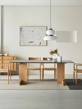 grūdintas stiklas stalviršio stalas stačiakampio formos namų modernus minimalistinio žurnalas stilius 1 .8m