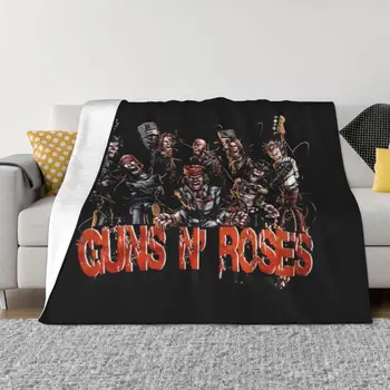 Guns N Roses, Pledas Antklodės Sofa Cover Koralų Vilnos Pliušinis Vasaros Filmų, Animacinių filmų Lengvas Mesti Pledai Sofa-lova, Biuro Antklodė