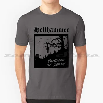 Hellhammer, T-Marškinėliai, 100% Medvilnės, Patogiai Aukštos Kokybės Burzum Hellhammer Black Metalo Grupė Death Metalo Grupė Imperatorius Kreator
