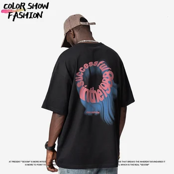 Iki 2023 m. Pavasario ir Vasaros Naujų Medūzos Modelis Atspausdintas T-shirt Atsitiktinis Hip-Hop Street Prarasti Trumpas Rankovėmis vyriški ir moteriški marškinėliai