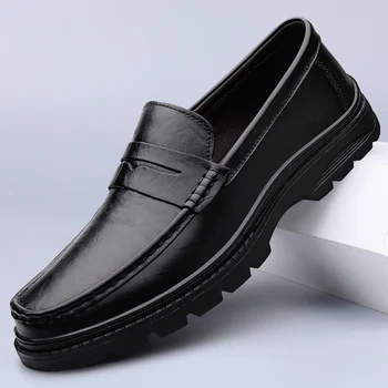 Italija Dress Shoes Mens Mados Lakinės Odos Batus Vyrams Black Mens Mokasīni, Batai Prabangių Biuro 2023 Chaussure Homme