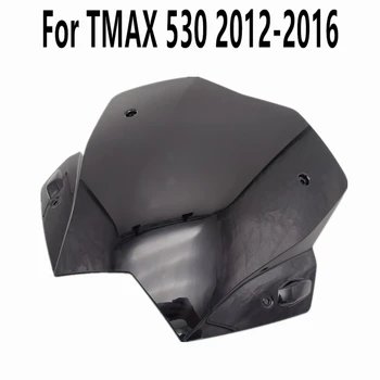 Juoda Aiškiai Priekinio stiklo Konvencijos prekinis, galinis Stiklo Už Yamaha TMAX530 TMAX 530 2012-2013-2014-2015-2016 Tinka YZF Vėjo Deflectore